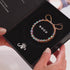 Champagne Supernova | Argent | Bracelet Verre Double Galaxie